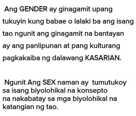 Ano ang pagkakaiba ng sex sa gender
